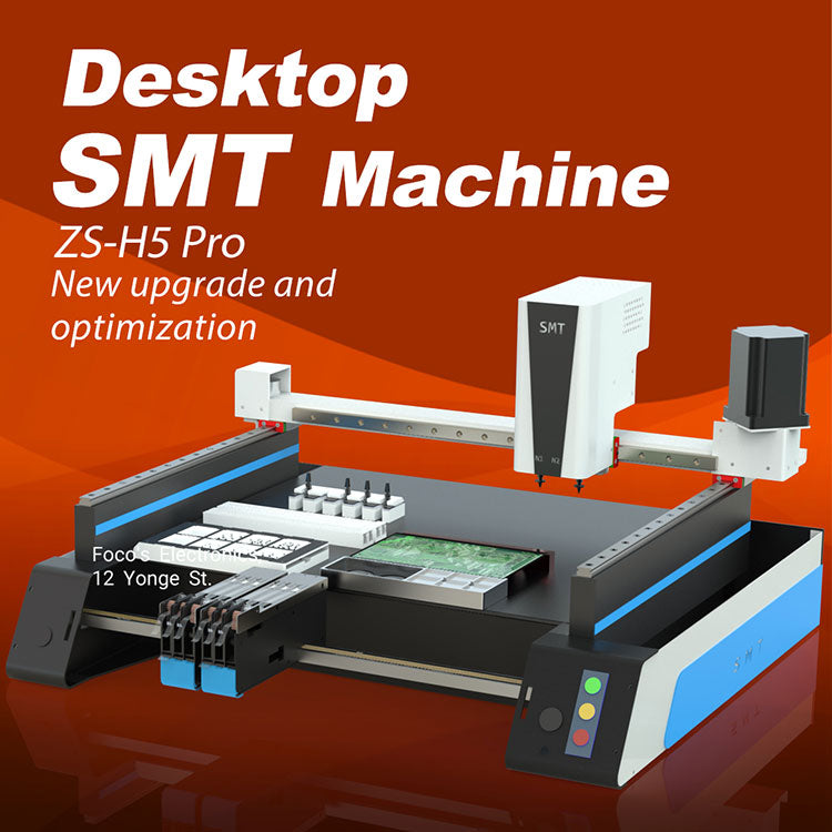 H5PRO Synchronous SMT Placement Machine - Three-view Intelligent Fully Automatic Dual-Head PCB/LED Assembly Machine, suitable for small-batch production.