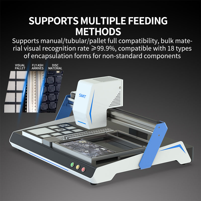 MINI S1 Automatic SMT Desktop Pick and Place Machine - Dual Vision System for R&D Prototyping, Loose Components/LED Beads Mounting