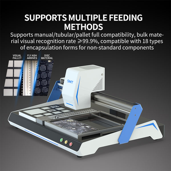 MINI S1 Automatic SMT Desktop Pick and Place Machine - Dual Vision System for R&D Prototyping, Loose Components/LED Beads Mounting