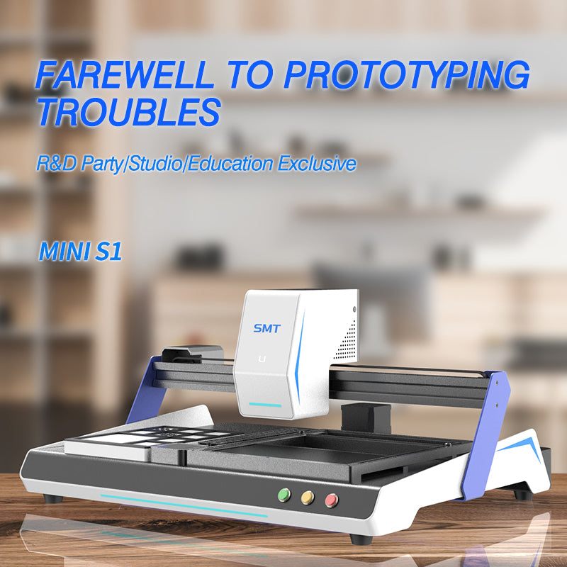 MINI S1 Automatic SMT Desktop Pick and Place Machine - Dual Vision System for R&D Prototyping, Loose Components/LED Beads Mounting