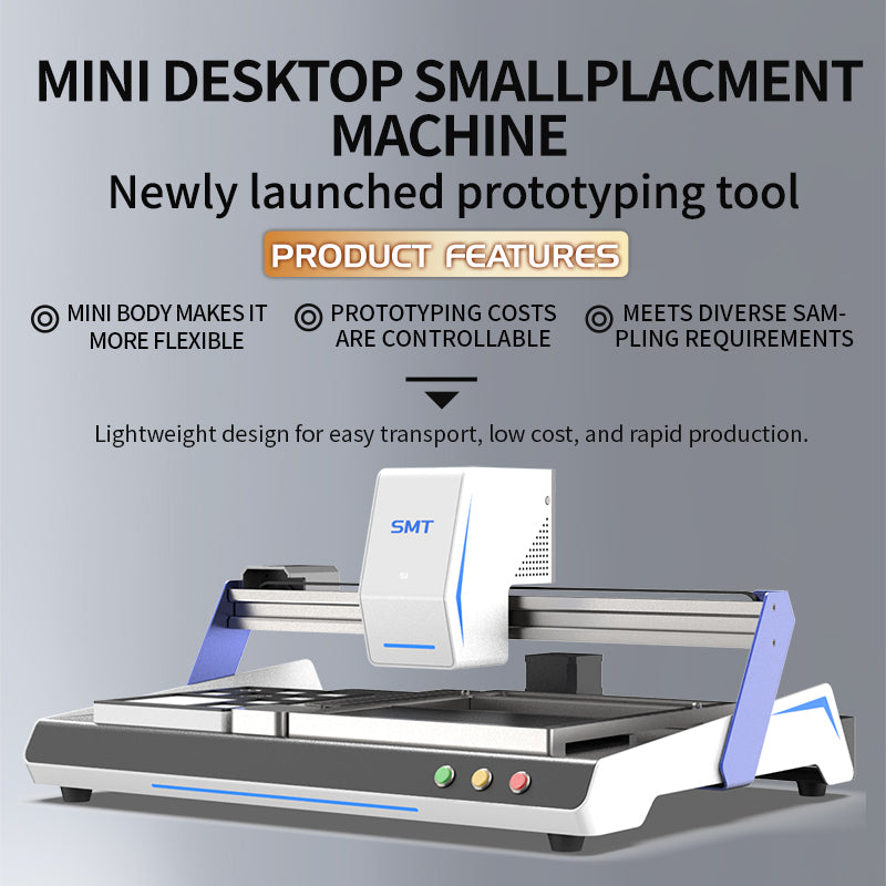 MINI S1 Automatic SMT Desktop Pick and Place Machine - Dual Vision System for R&D Prototyping, Loose Components/LED Beads Mounting