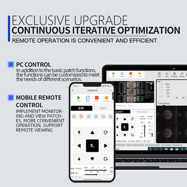 X5 Flying Camera Desktop Fully Automatic SMT Placement Machine - Dual-Vision Fully Automatic Dual-Head PCB/LED Assembly Machine, suitable for small batch production.