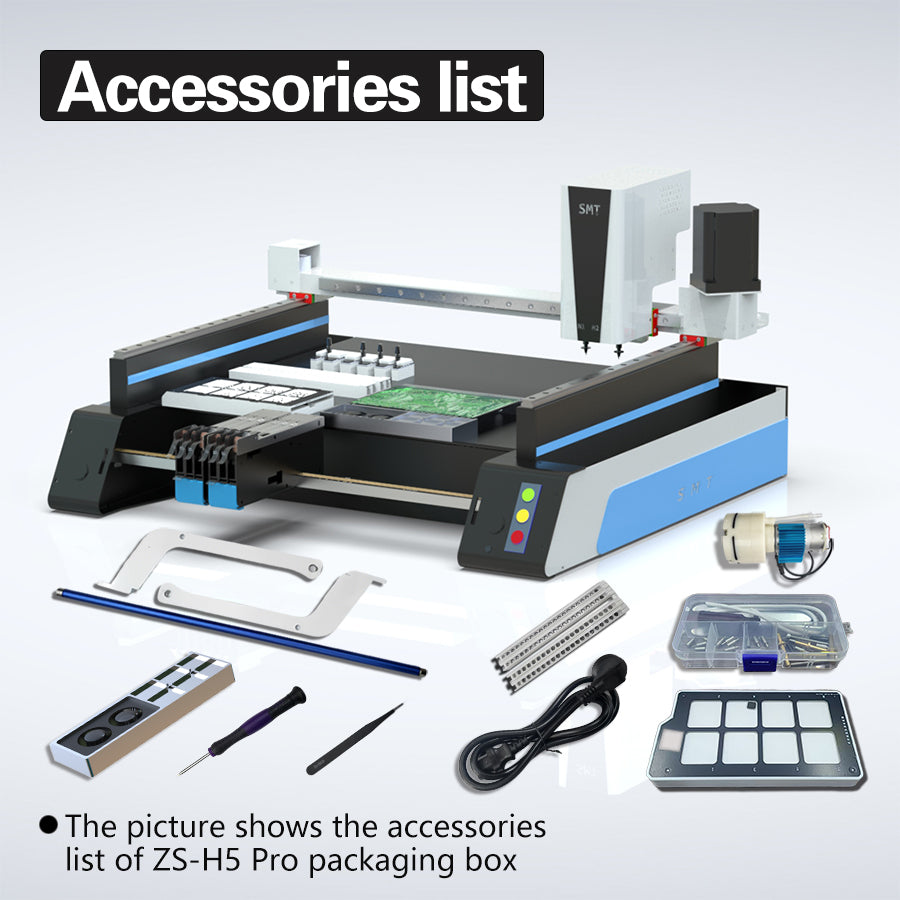X5 Flying Camera Desktop Fully Automatic SMT Placement Machine - Dual-Vision Fully Automatic Dual-Head PCB/LED Assembly Machine, suitable for small batch production.