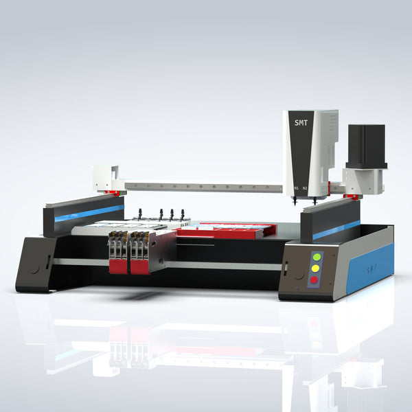 X5 Flying Camera Desktop Fully Automatic SMT Placement Machine - Dual-Vision Fully Automatic Dual-Head PCB/LED Assembly Machine, suitable for small batch production.