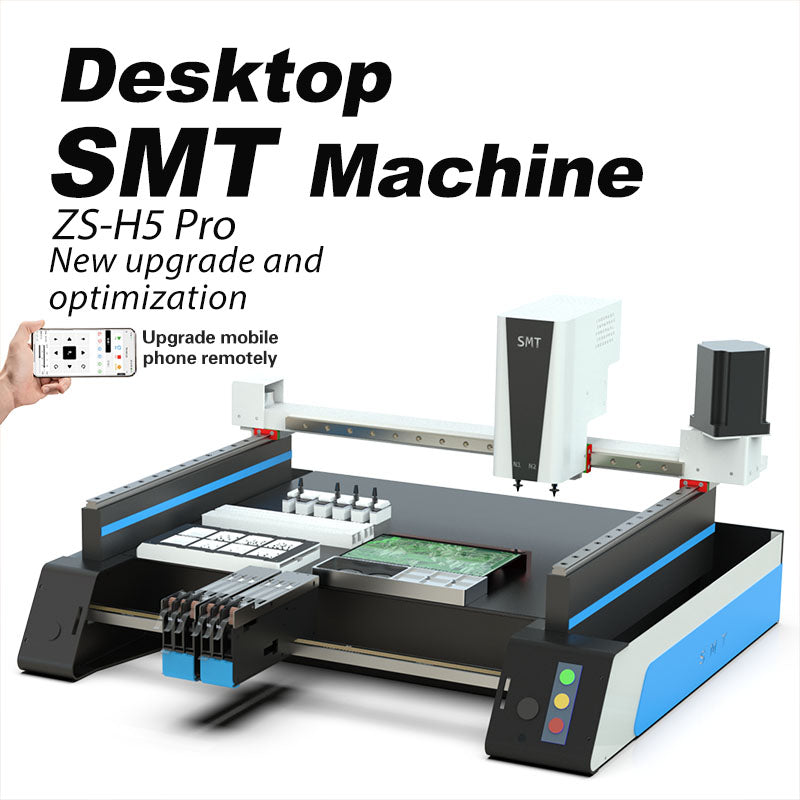 X5 Flying Camera Desktop Fully Automatic SMT Placement Machine - Dual-Vision Fully Automatic Dual-Head PCB/LED Assembly Machine, suitable for small batch production.